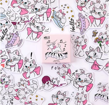 

Music cat diy stationary sticker(1pack=45pieces)