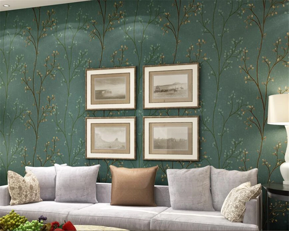 Beibehang Papier Peint Mural Moderne Rouleau De Papier Peint Vert Gris Pour Salon Chambre A Coucher Ou Canape De Bureau Aliexpress