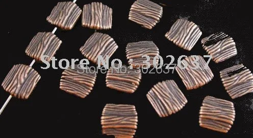 

FREE SHIPPING 240pcs Antiqued copper lined nugget spacer beads A195C