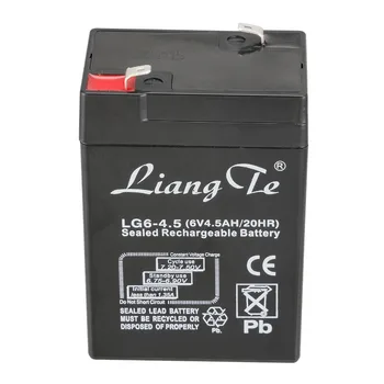 

LiangTe 6V 4.5Ah/20HR Sealed Lead-Acid Lead Acid Battery Rechargeable Battery SLA VRLA Scale Accumulator Batteries