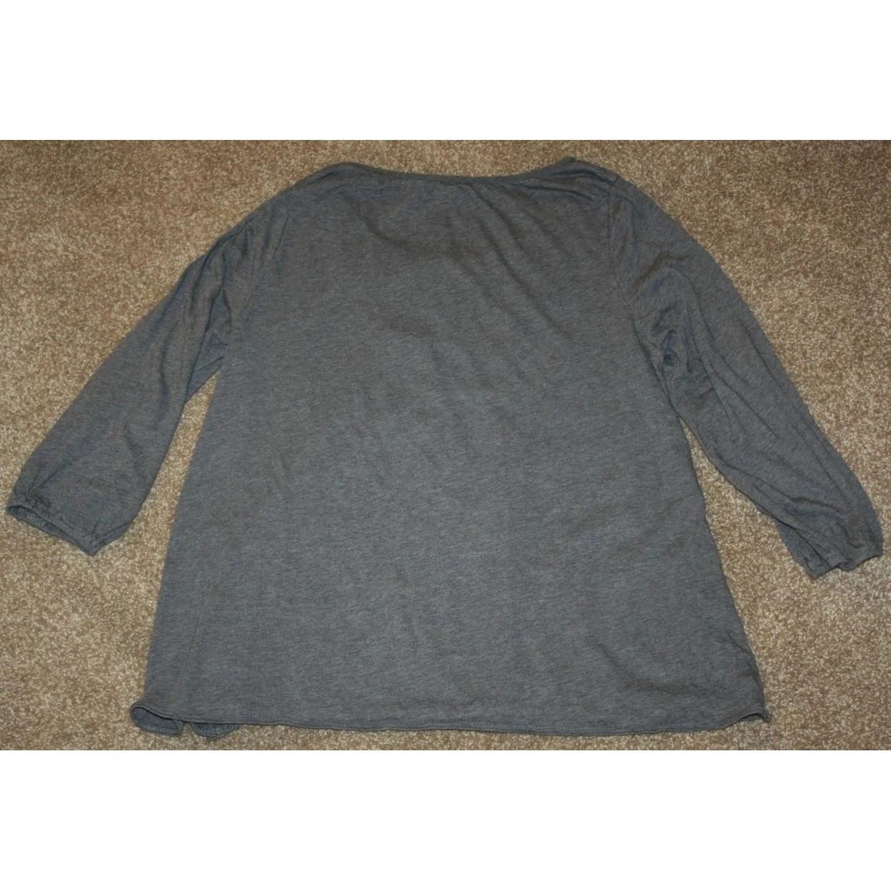 AMERICAN EAGLE Medium Gray Blouse Shirt Top 3/4 Slv Chest: 45 Womens (5)