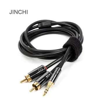 

JINCHI 2RCA to 3.5mm Male aux Cable Gold Plated 3.5 Jack RCA Audio Cables Headphone aux Jack Splitter For Iphone