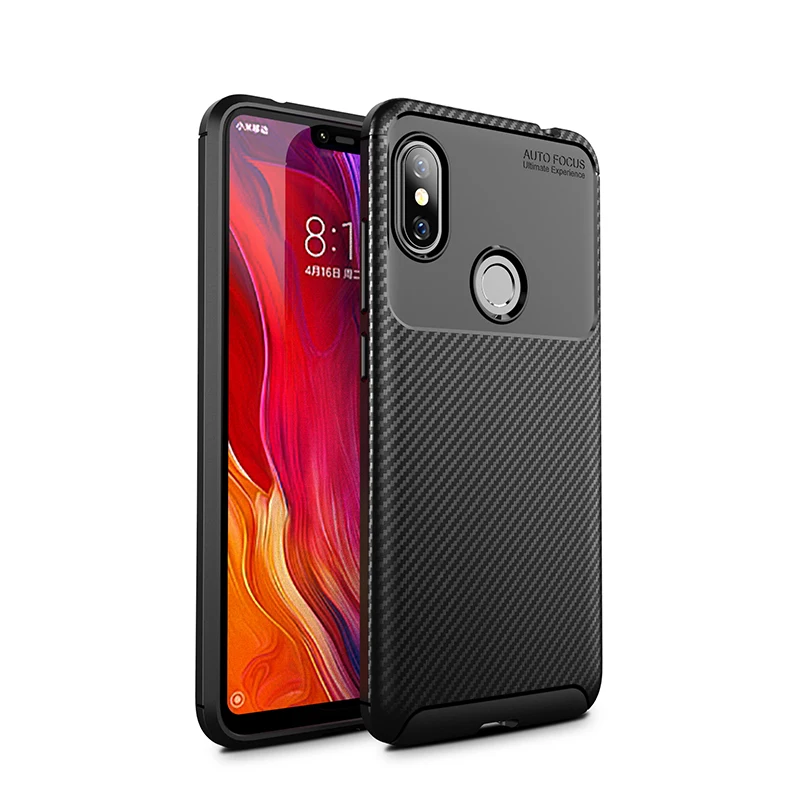 Best For Xiaomi Redmi Note 6 Case Luxury Shockproof Carbon fibre Soft Silicone Back Cover Funda Coque For Xiaomi Redmi Note6 Pro Case
