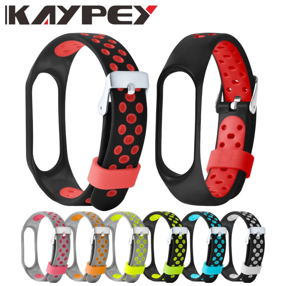 

For Xiaomi Mi Band 3 Bracelet Strap Silicone Band for Mi Band 3 Wrist Straps Double Color Replacement Bracelet Mi Band 3 Correa