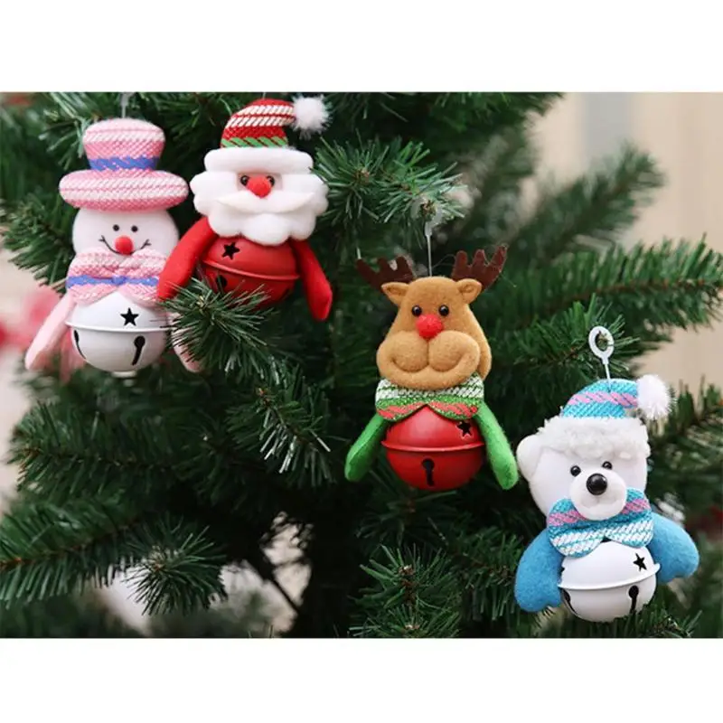 

1Pc Christmas Bells Decorations Pendants Deer Santa Claus Snowman Merry Xmas Gifts Ornaments New Year Decoration