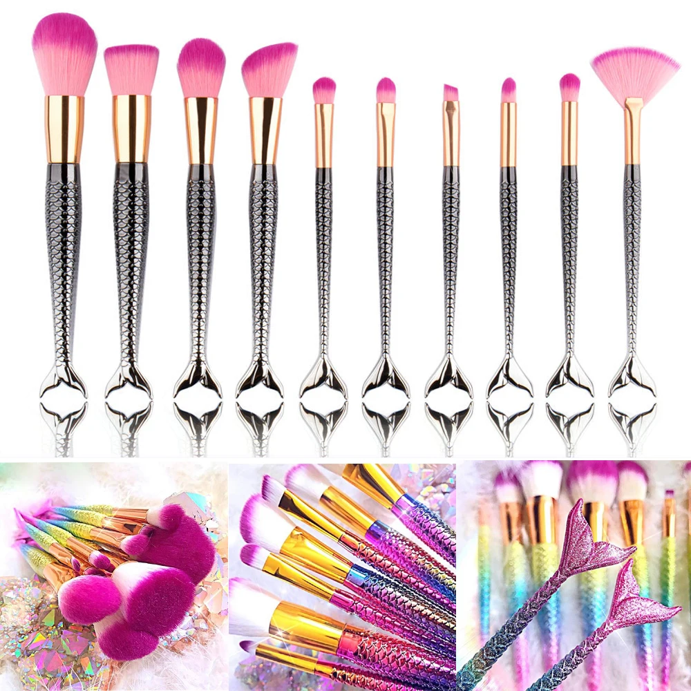 Aliexpress.com : Buy 10Pcs Unicorn Mermaid Makeup Brush ...