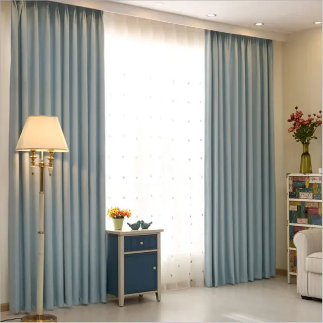 Online Hotel Curtains Blackout Living Room Solid Color Home Image