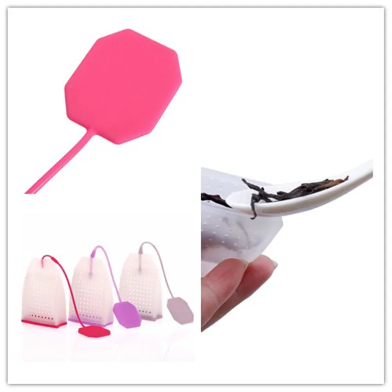 

Bag Shape Silicone Tea Strainer Herbal Spice Infuser Filter Diffuser Kitchen Tools random color