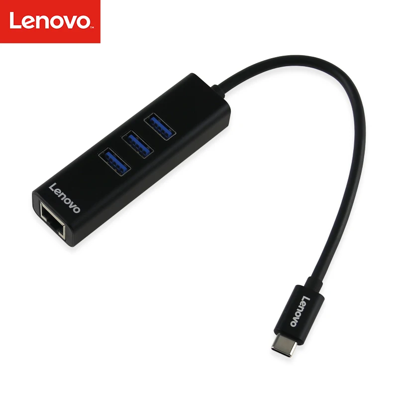 Lenovo 3 Ethernet RJ45 USB 3,0 концентратор usb3.1 type-c USBc на 3 порта usb гигабитный сетевой адаптер для apple, Macbook pro