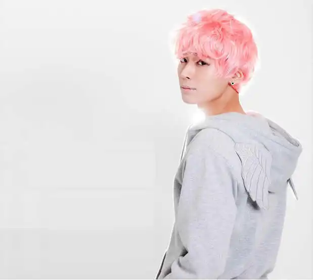 Korea Sfashion Short Light Pink Hair Men Wig On Aliexpress
