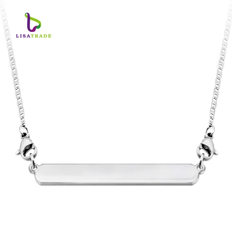 Silver Bar Necklace LSBR028-1