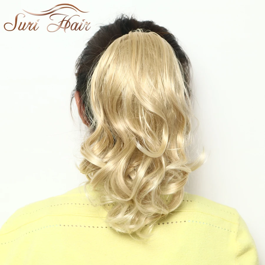 

Suri Hair Claw Clip Ponytail Curly Hair Extensions Women's Blonde Synthetic Hairpieces