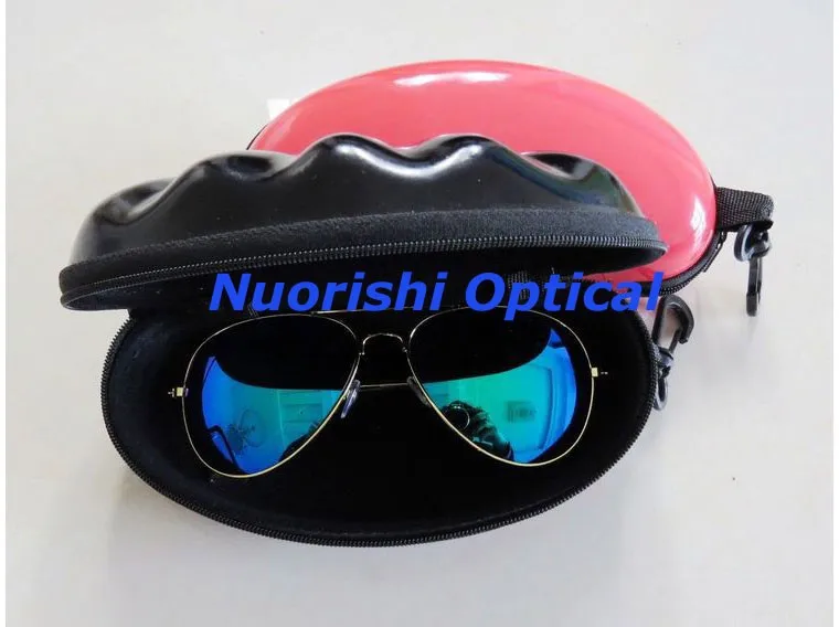 20 шт. в форме ракушки большой размер хороший 4 цвета на молнии очки солнцезащитные EVA чехол коробка ML023