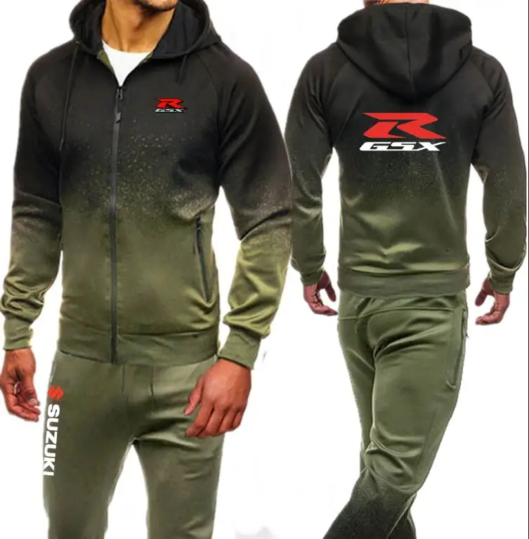 

Suzuki Gsxr Gsx R Printed Men Set Causal Jacket Men Tracksuit Sportswear Hoodies Sweatshirt Pants Spring Jogger Suit Autumn