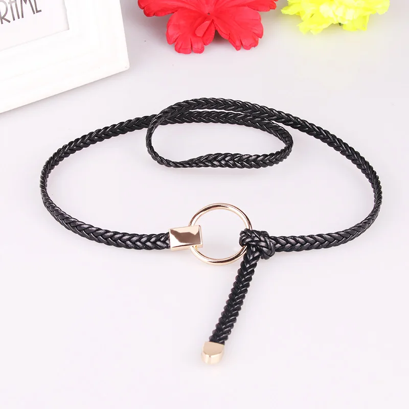 style 2 black Тонкие ремни из искусственной кожи для женщин, яркие цвета, Женские поясные ремни, женское платье, ремень, пояс, femme cinturones para mujer - Цвет: style 2 black
