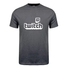 Twitch футболки топы для мужчин короткий рукав хлопок o-образным вырезом игры Twitch футболки мужские футболки DS-050