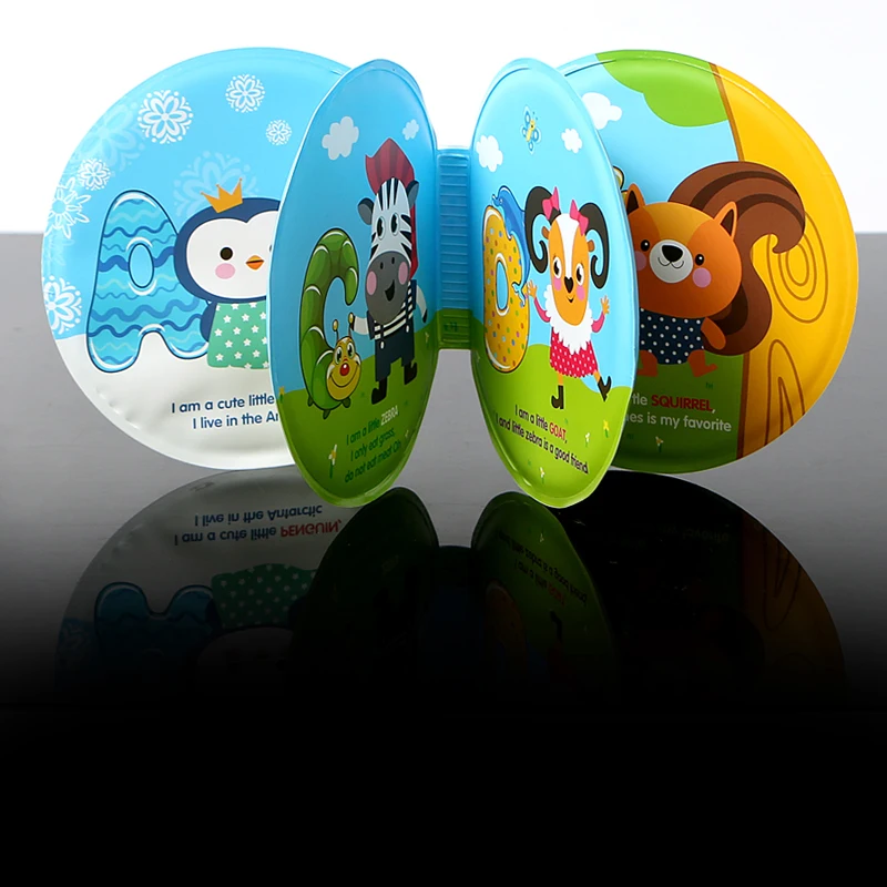 Детские игрушки для ванной Обучающие от 0 до 12 месяцев Мультяшные животные Водонепроницаемые Детские Книги Игрушки для новорожденных Brinquedos Para Bebek Oyuncak