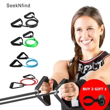 120cm Fitness Resistance Bands Elastic Tubes with Foam Handles Exercise Pull Rope for Yoga Pilates Expander Strength Training