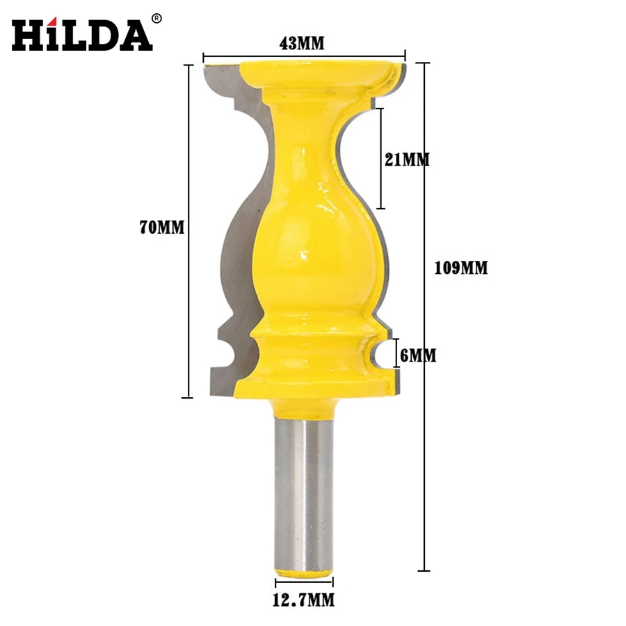 

HILDA S-type Milling Cutter Router Bit 12.7mm Shark for Woodwork Cutter Power Tools