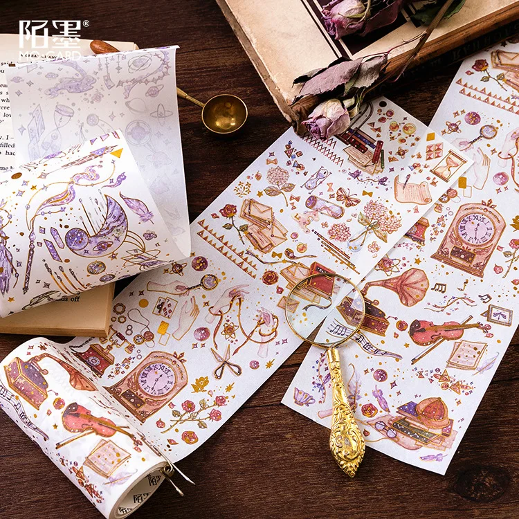 Серия Magic Academy Bullet Journal васи клейкая лента позолота декоративная клейкая лента Сделай Сам Скрапбукинг наклейка этикетка канцелярские товары