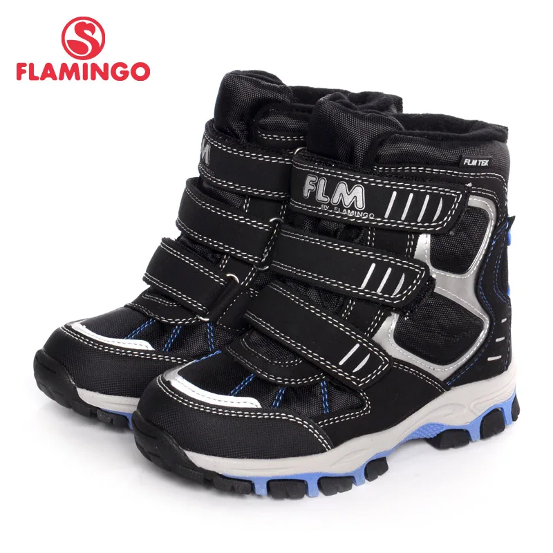 FLAMINGO Brand Winter Snow Boots Anti-slip Keep Warm Wool Orthotic Arch Support Sewing Size 31-35 Kids Shoes for Boy W6YC021M FLAMINGO Brand Winter Snow Boots Anti-slip Keep Warm Wool Orthotic Arch Support Sewing Size 31-35 Kids Shoes for Boy W6YC021M