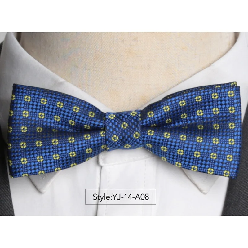 IHGSNMB галстук-бабочка, качественные мужские галстуки-бабочки, полосатый модный галстук, Женский Регулируемый галстук-бабочка, двухслойный галстук-бабочка, галстук-бабочка - Цвет: YJ-14-A08
