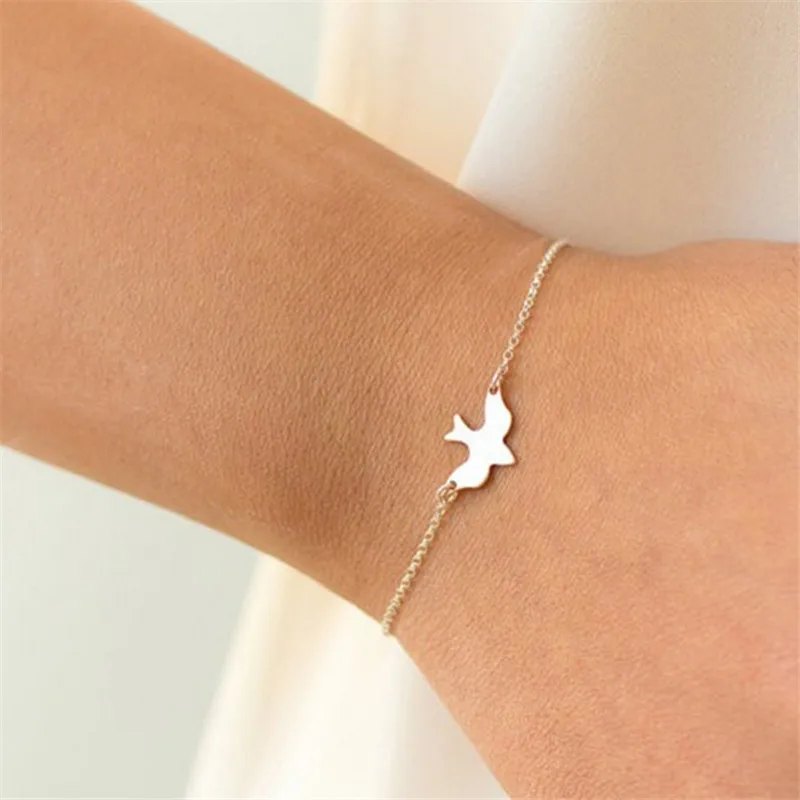 

New Arrival Peace Dove Bracelets For Women Extreme Simplicity Gold Choker Bracelet Fashion Statement Bracelet For Women Jewelry