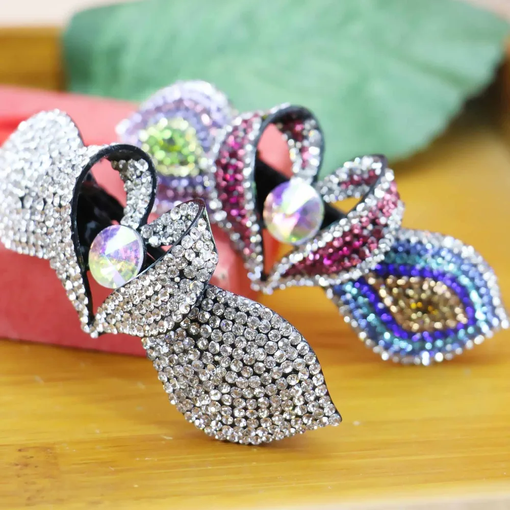 40*93mm Hot Korean Style Hair Clip Accessory Wedding Headdress Crystal