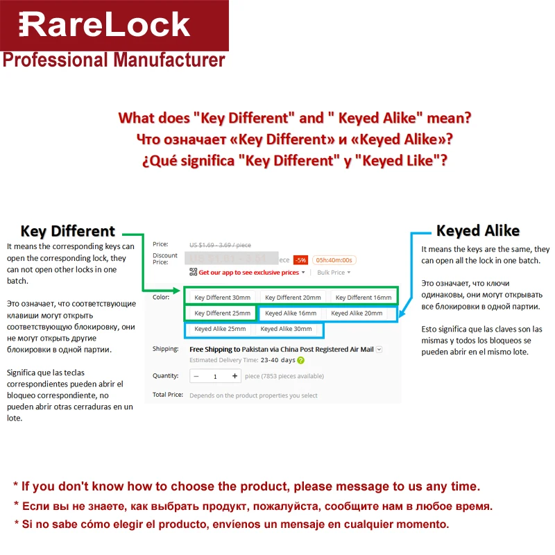 Rarelock трубчатый замок для ящика Ящик для инструментов игровой автомат DIY мебельная фурнитура MMS349 aa