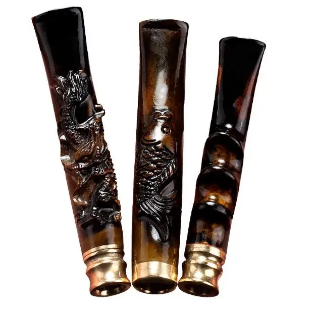 

Carving Natural Wood Grain Solid Wood Pipe Cigarette Holder Mouthpiece Tobacco Pipes Filter Smoking Pipes Creative Gifts Smoke