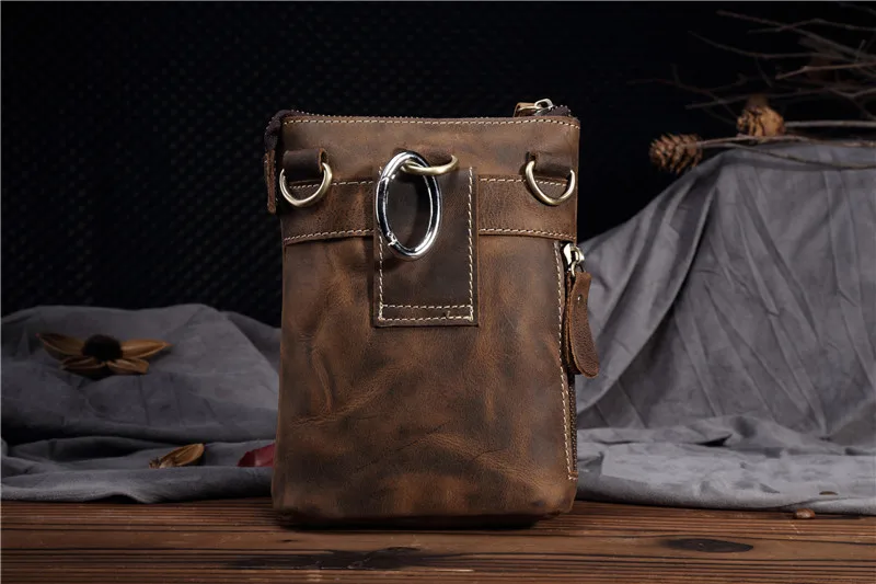 Saco Dos Homens Bolsa de Couro Genuíno