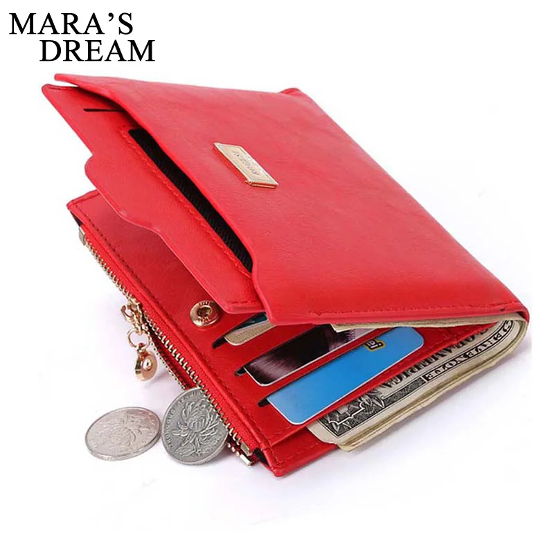 Mara&#39;s Dream Designer Slim Women Wallet Thin Zipper Ladies PU Leather Coin Purses Female Purse ...