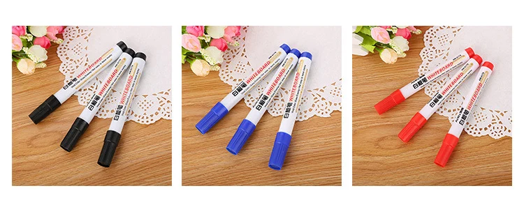 3 шт цветные магнитные маркеры для белой доски Kawaii стирающаяся ручка для белой доски маркеры для рисования для белой доски