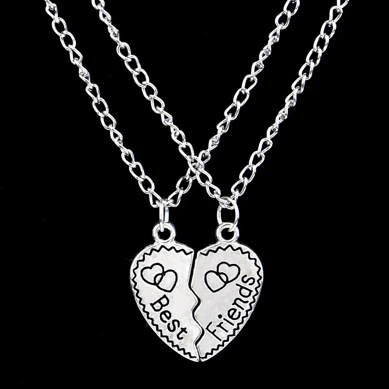 2 pcs melhores amigos cora o partido colar padr o pingente bff amizade declara o partido