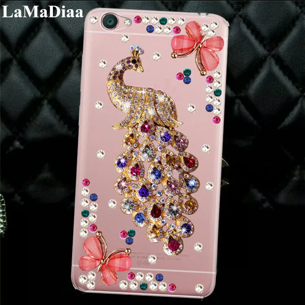 

LaMaDiaa Fashion Luxury Bling Rhinestone Glitter Peacock Transparent Soft Case For IPhone X XS MAX XR 5S SE 6 Plus 7 8Plus Capa