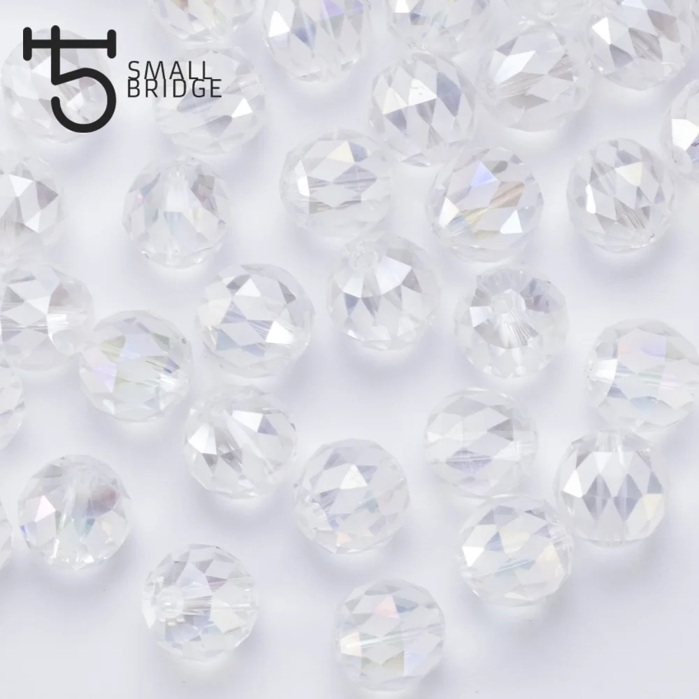 

Austria Transparent Glass Large Round Beads for Jewelry Making Craft Material Beads Faceted Matte Crystal Beads Wholesale Y404