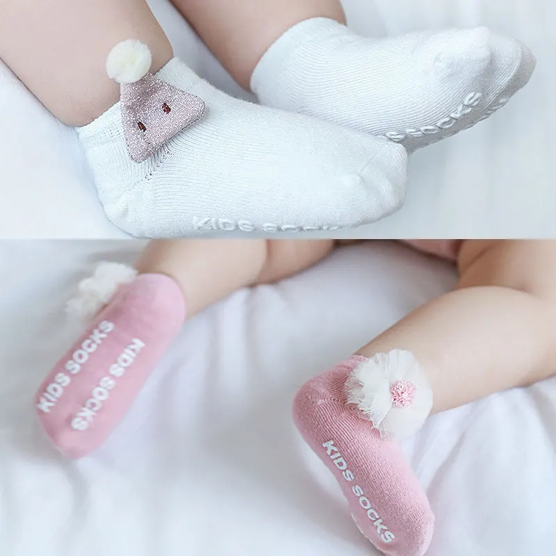 New Cotton Baby Spring And Summer Socks Cartoon Cute Newborn Baby Loose Mouth Socks Children Socks