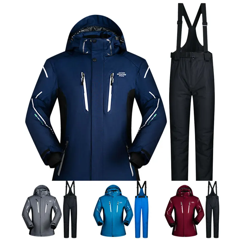 Ski Suit Men Sets Super Warm Thicken Waterproof Windproof Winter Snow