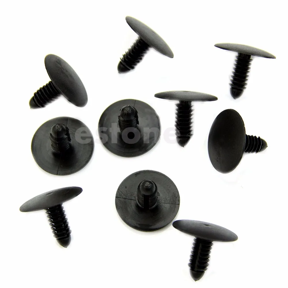 

50 Pcs Plastic Fastener Rivet Retainer Hood Insulation Clips Black New hot sell