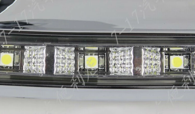 

New! super bright plating chrome CAR-Specific HIGHLANDER 2012 2013 LED DRL LED Daytime Running Light with yellow turn lights