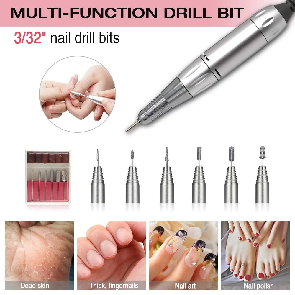 iBelieve 36w 30000R Cordless Electric Nail Drill Machine Acrylic gel remover Nail File Drill Bits Ceramic Nail Art Equipment