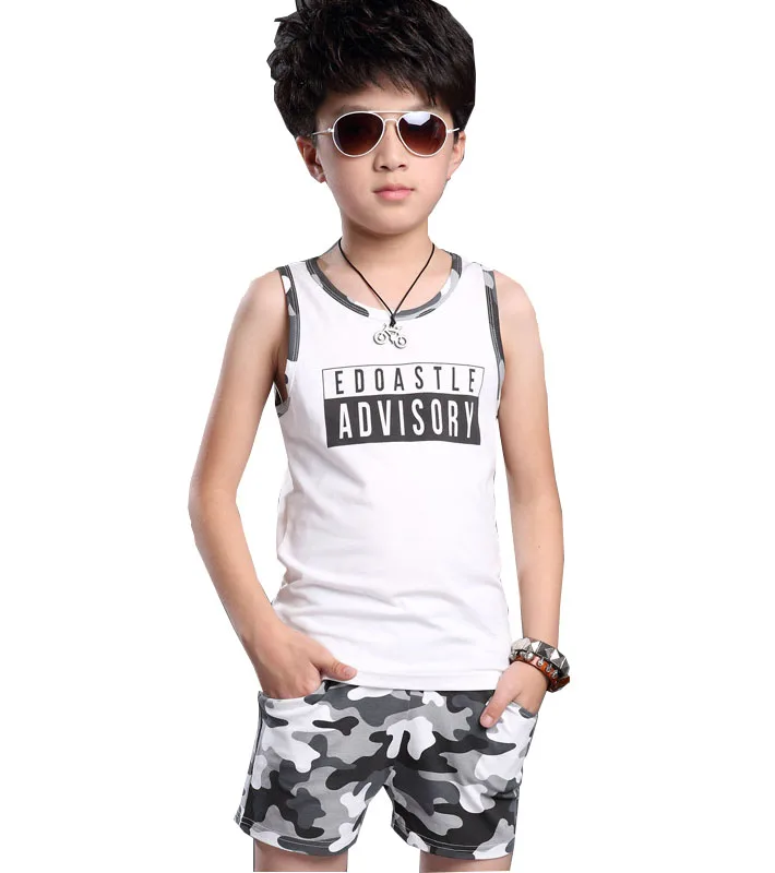 

2015 new summer sleeveless suit summer models big virgin boys camouflage manufacturers, wholesale thin section