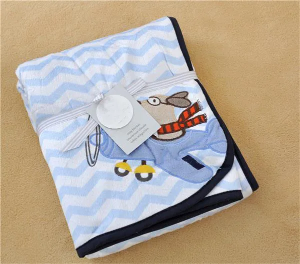 Модное детское одеяло carters в европейском стиле С Рисунком Слона и совы, покрывало с героями мультфильмов, голубое одеяло до колена, 15 стилей