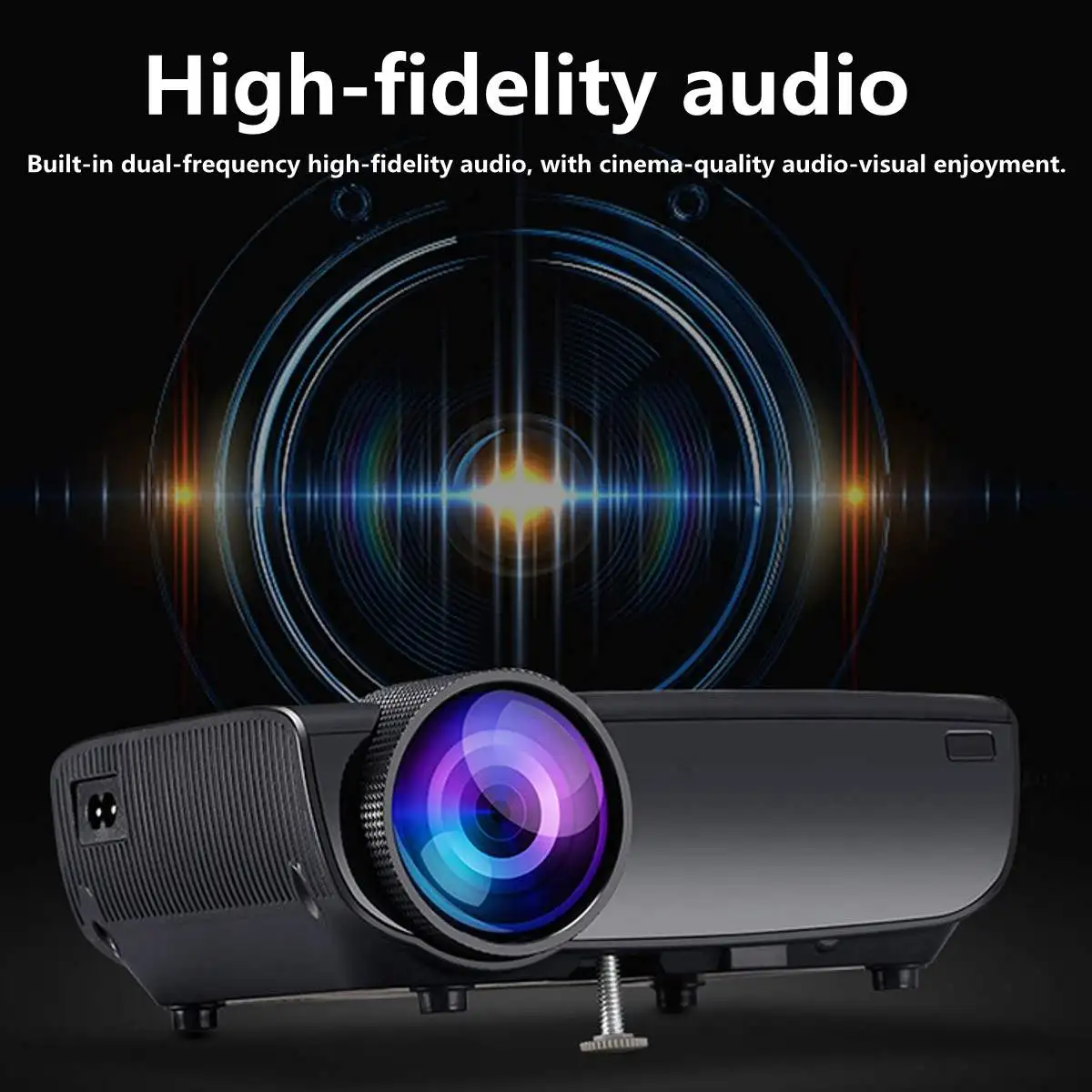  LEORY Smart Portable Mini LED 3D TV Projector Support Full HD 1080p Video Home Theater Beamer Proye - 4000006892421