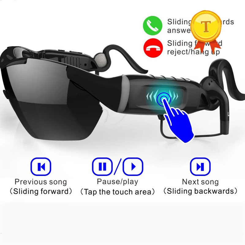 

fashion smart Bluetooth glasses Earphone Wireless Sunglasses smart glasses Music enjoy Headset Glasses touch control headphone