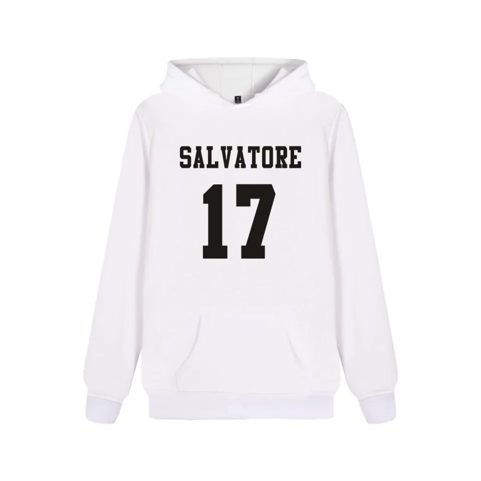  Salvatore 17 Vampire Diaries Mystic Falls Timberwolves Hoody Sweatshirts Print Salvatore 17 Mens Po
