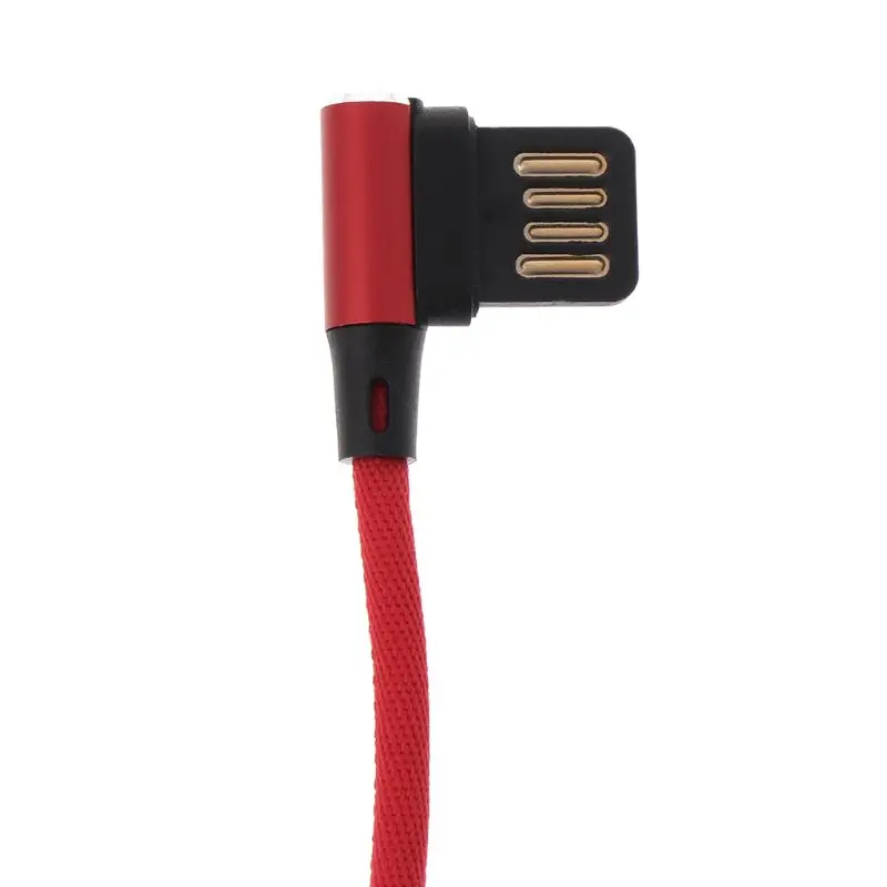90 درجة مزدوجة الكوع كابل بيانات شحن سلك معدني الحبل قطع غيار سامسونج هواوي Xiaomi الروبوت الذكية ملحقات هواتف