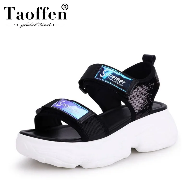 

Taoffen Fashion Sneakers Daily Young Ladies Sandals Light Weight Simple Club Walking Sneakers Casual Shoes Women Size 35-40