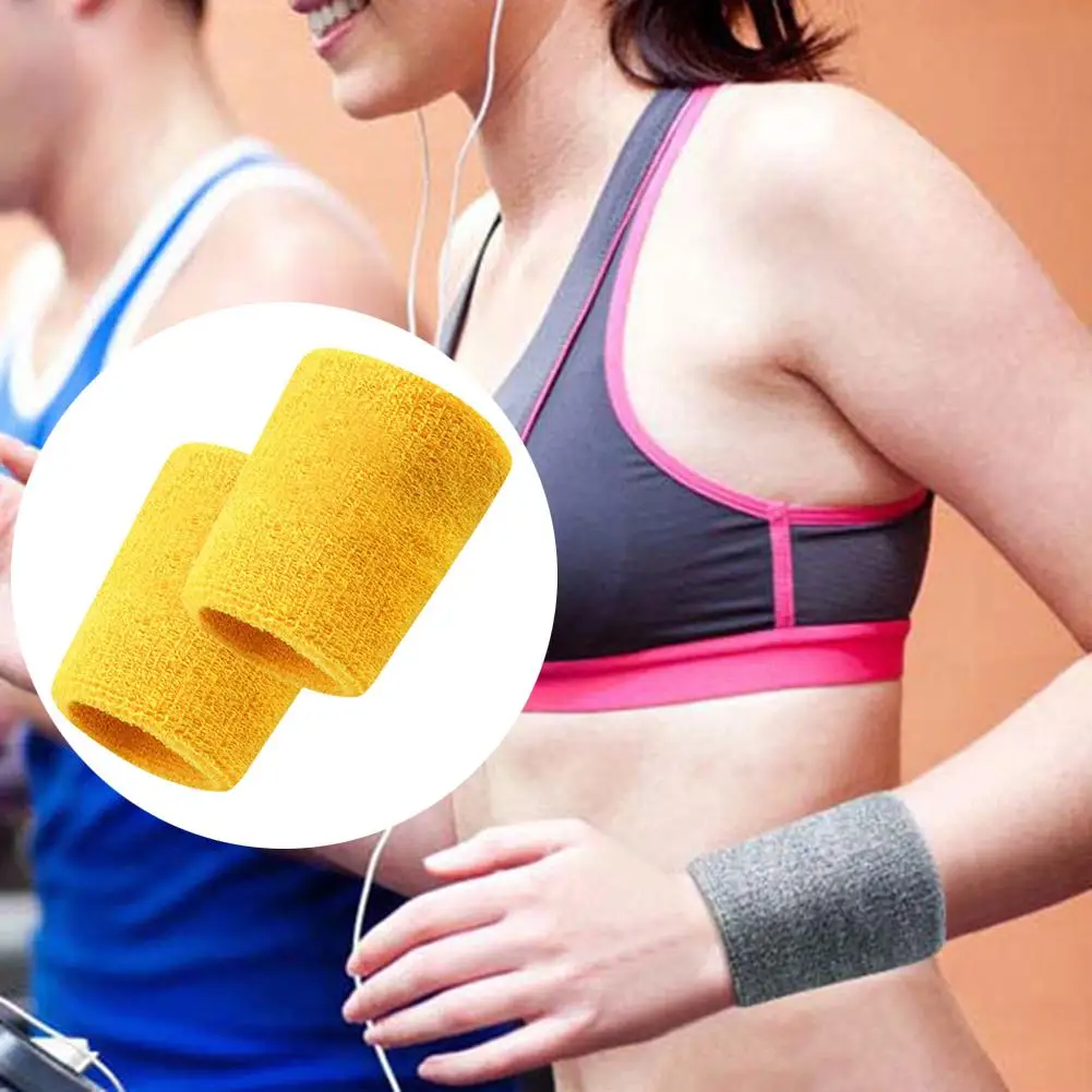 

1 Pair Cool Sport Basketball Running Breathable Sweat Absorbent Wrist Band Towel