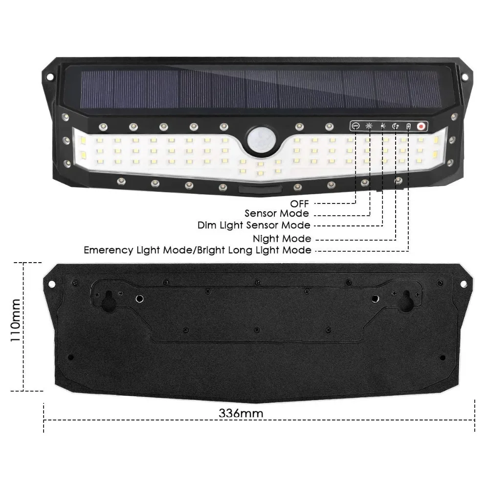 

79 LED Solar Lights Outdoor, Waterproof USB Rechargeable & Solar Powered Motion Sensor Lights, Wall Light Security Night Lights